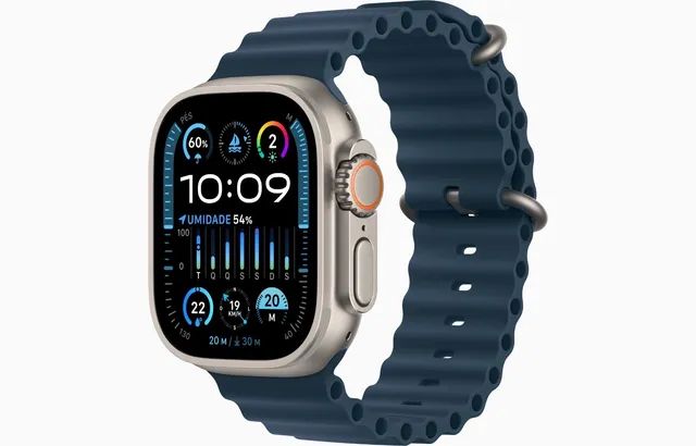 Apple Watch Ultra 2 Gps + Cellular Caixa De Titânio 49 Mm Pulseira Oceano Azul