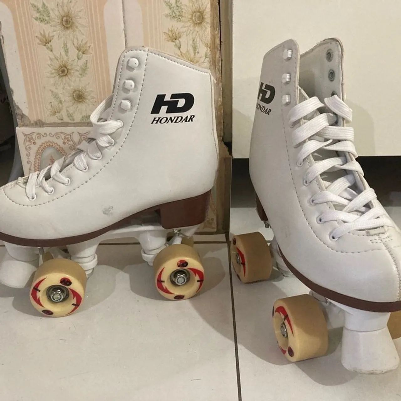 Patins Roller Quad Branco - HD HONDAR - Foto 2