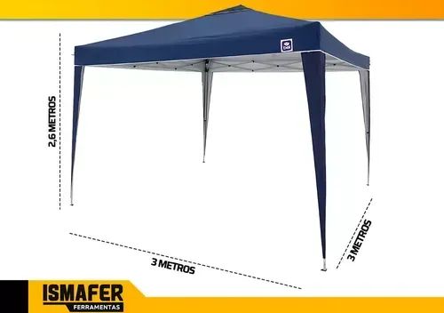 Tenda Gazebo Sanfonada Dobrável 3x3m Bel Impermeável Modelo Novo Com Bolsa - Foto 4