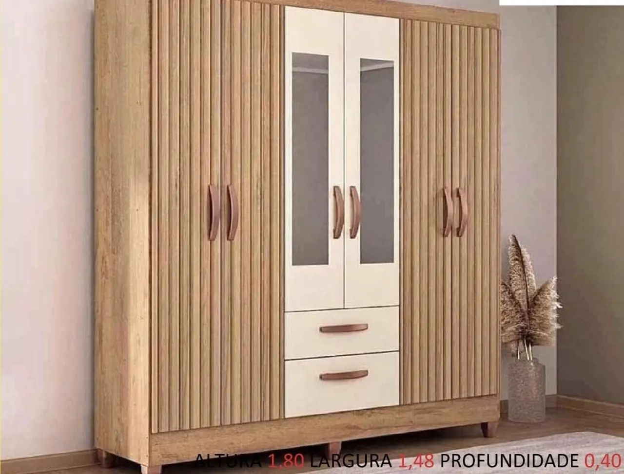 Gurda roupa casal 6 portas 2 gavetas  - Foto 2