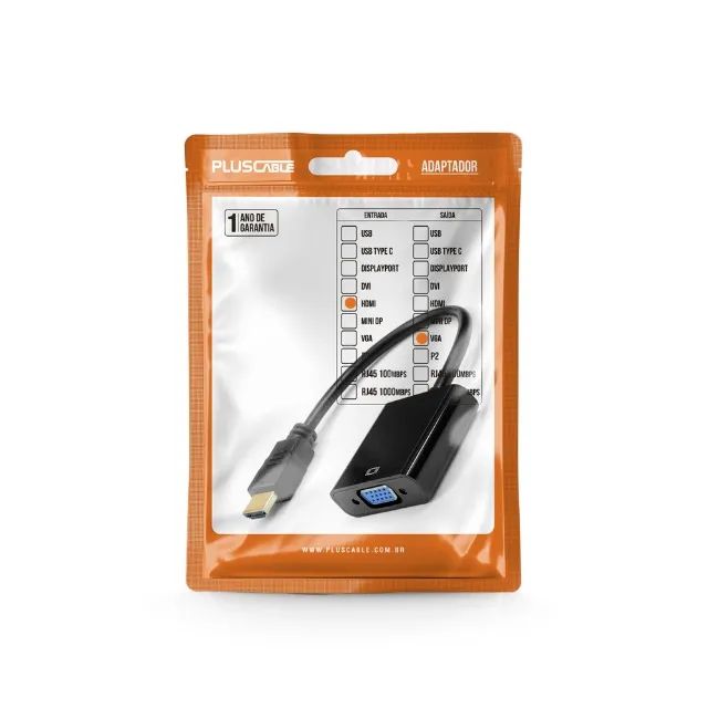 Cabo Adaptador HDMI/VGA - PlusCable - Foto 4