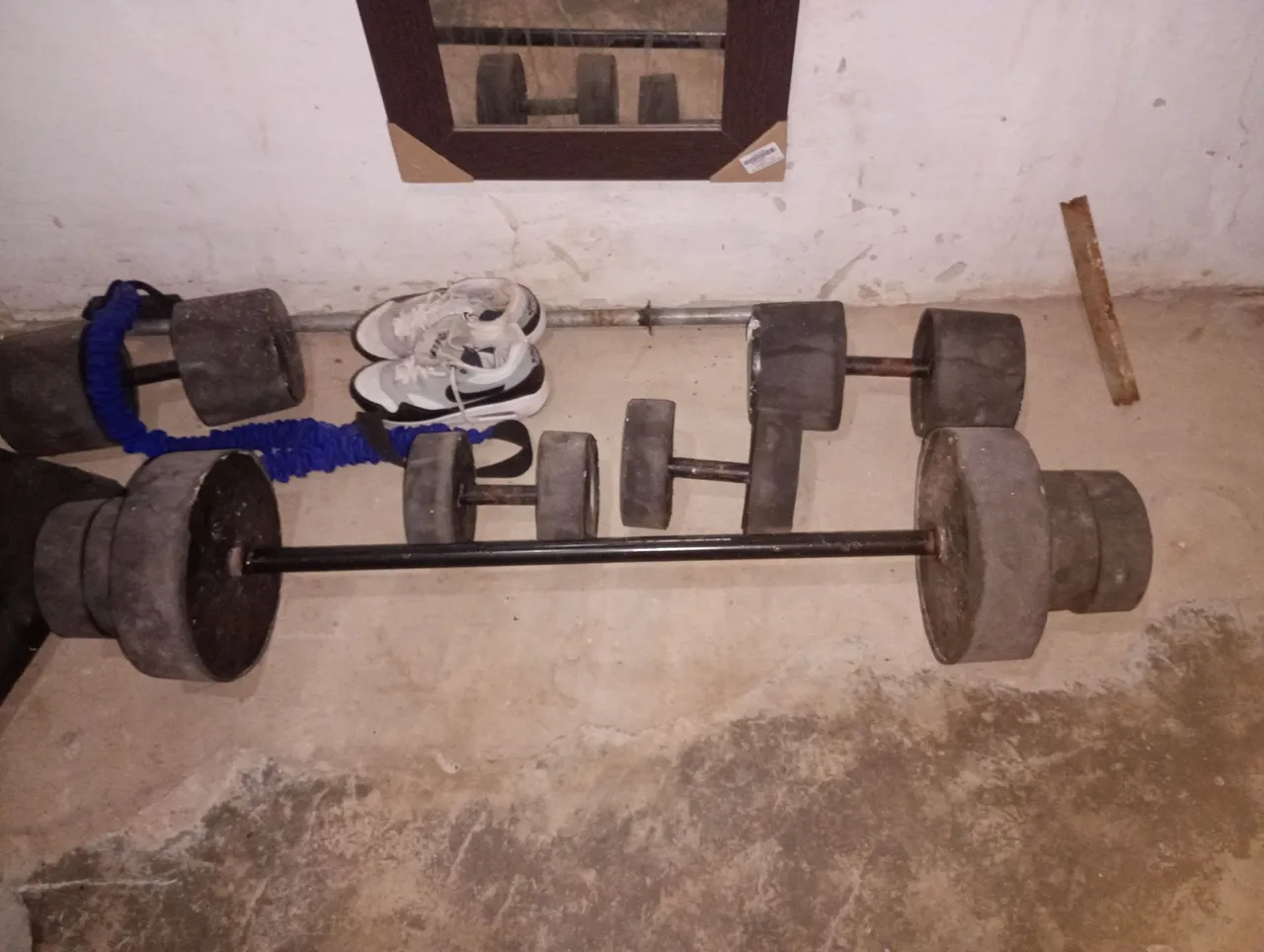 Kit Halteres e Barra Musculação - Academia em Casa