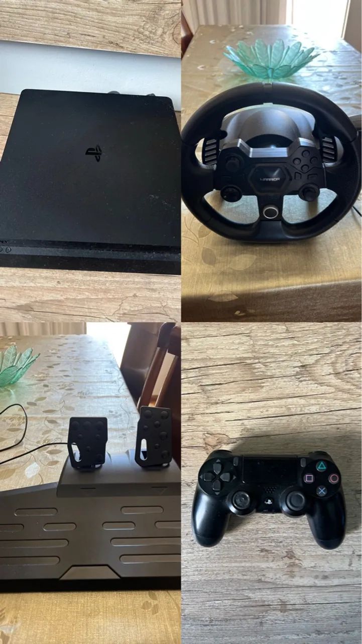 Playstation 4 completo + volante e pedais
