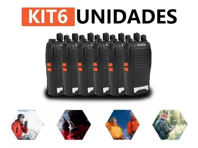 Kit 6 Radios Comunicador Baofeng 777s Profissional Ht Uhf - Foto 2