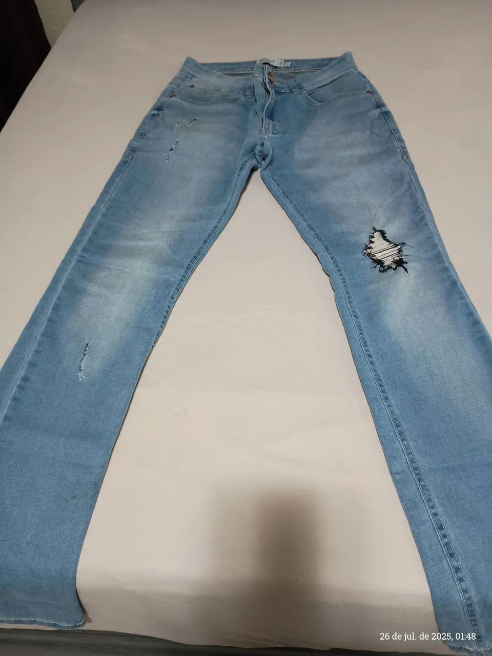 Calça Jeans Destroyed - Foto 2