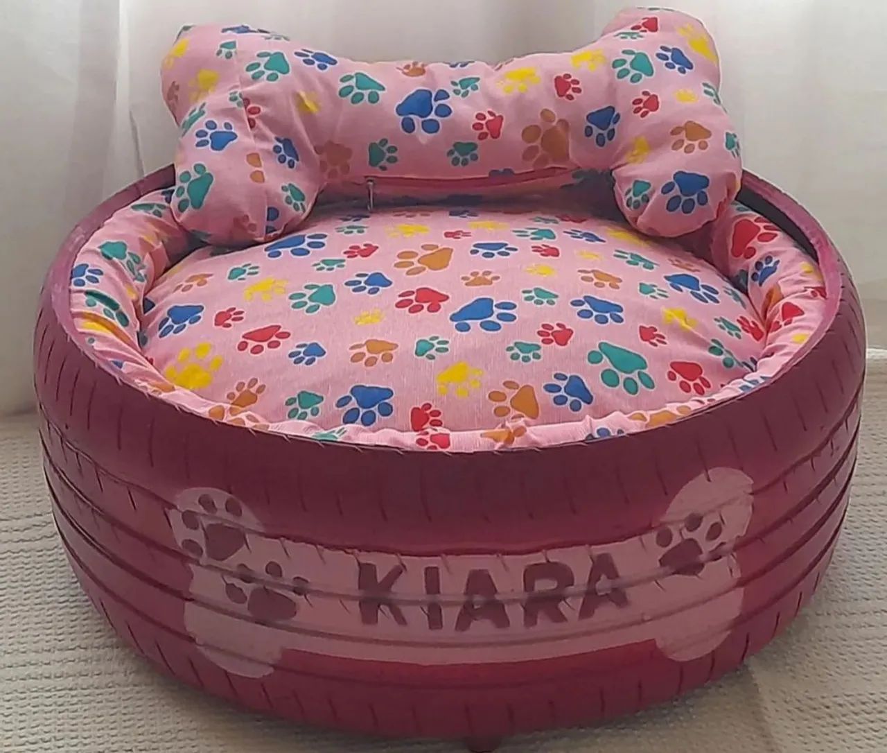 Cama personalizada para cachorro e gatos de pneu - Foto 6