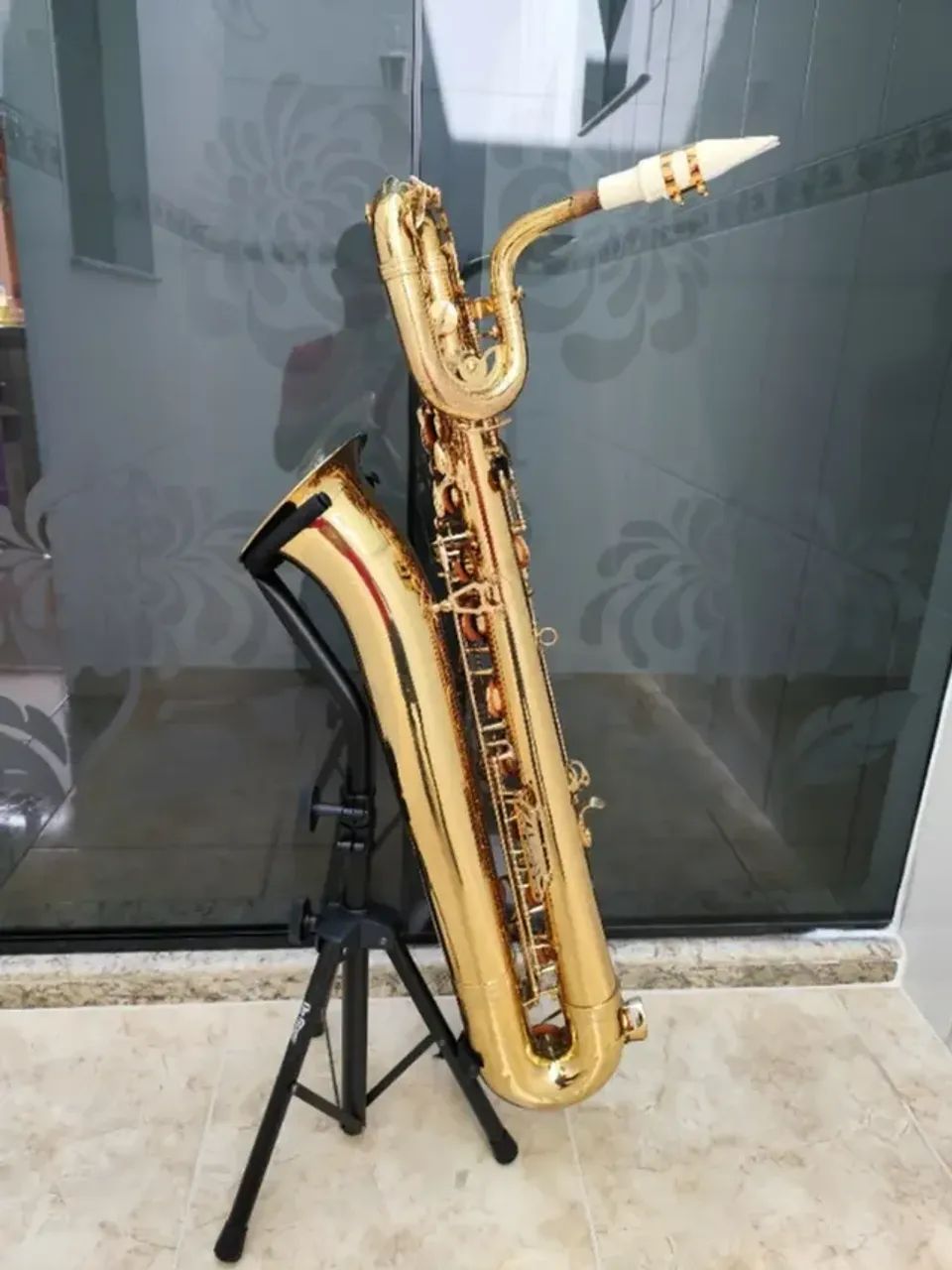 Sax Barítono CSR Mib c/ Lá grave - Boquilha Barkley - Aceito trocas - Parcelo 18x - Foto 2