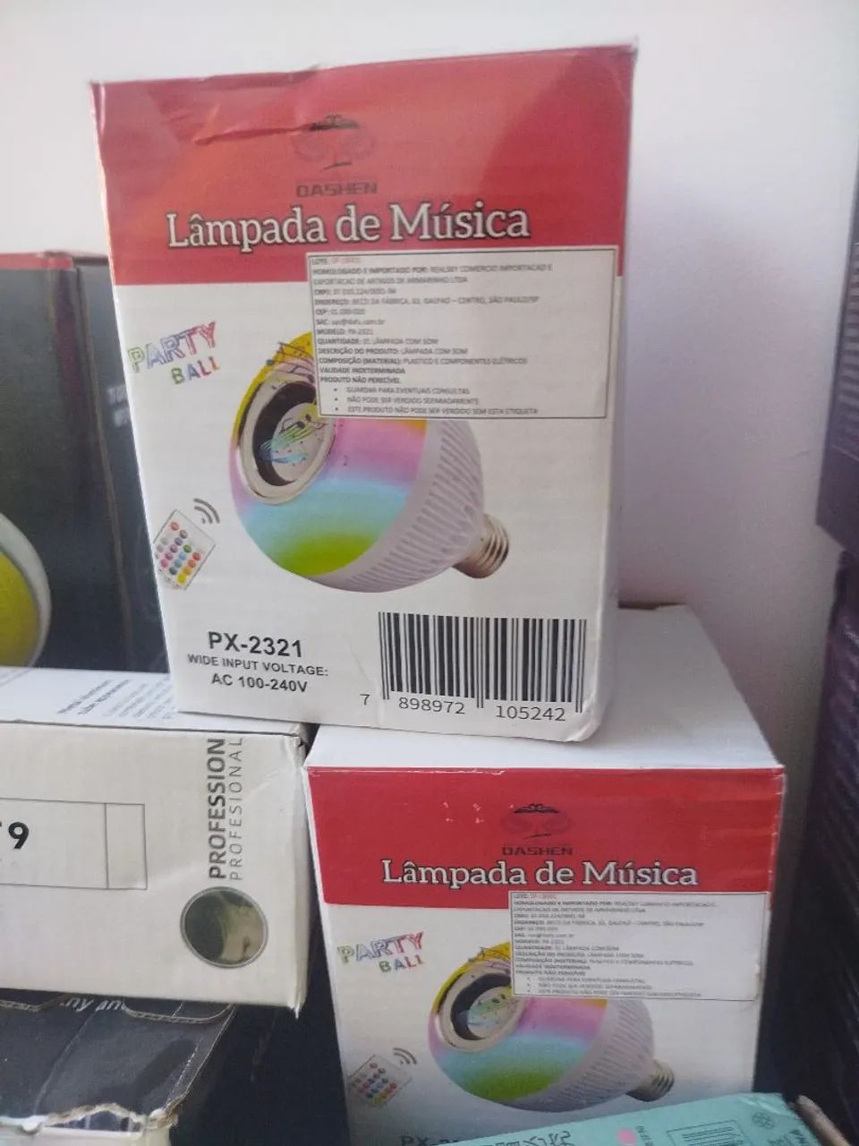 Kit Lâmpada LED Caixa de Som Bluetooth com Controle - Foto 2