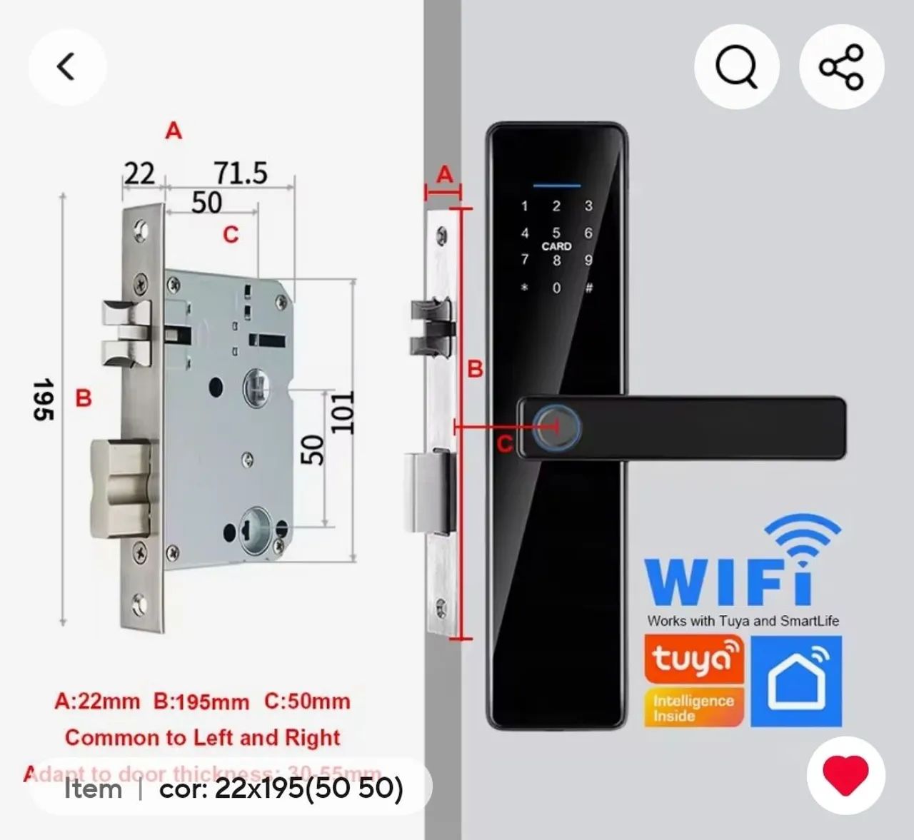 Fechadura Digital Inteligente com Wi-Fi e Biometria - Foto 2