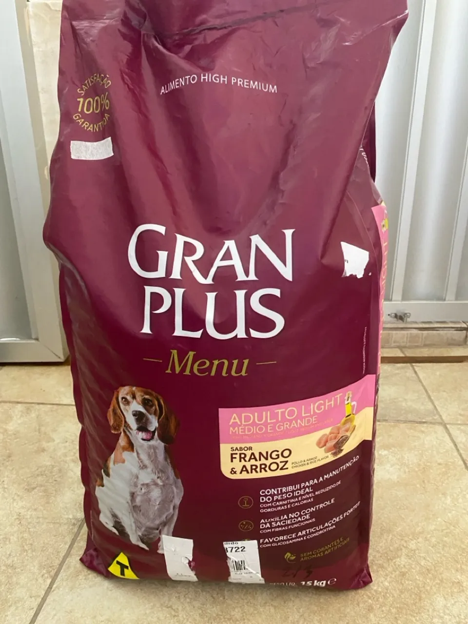 Ração Gran Plus Menu Adulto Light Frango e Arroz 15kg