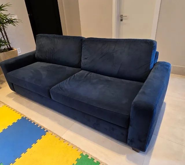Sofá Aveludado Sofá 2,20 X 0,95, móvel de Alto Padrão 