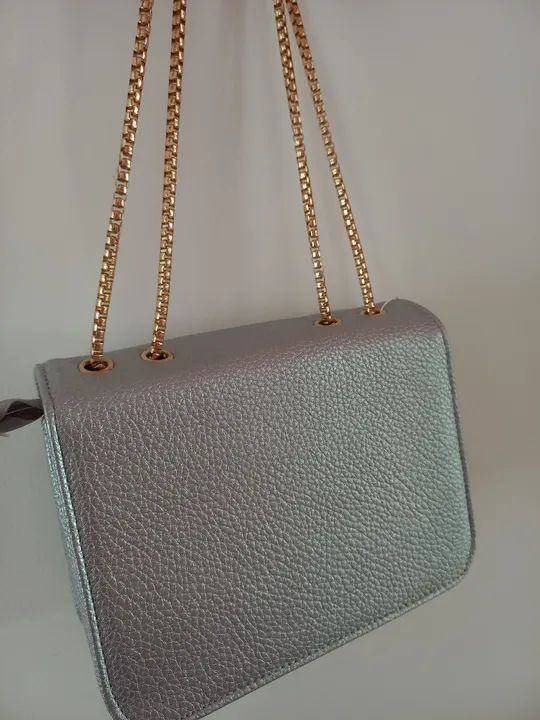 Bolsa de Ombro Prata - Foto 5