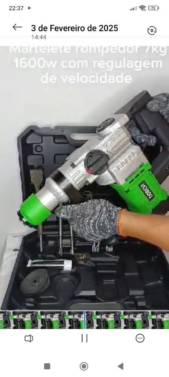 Martelelete Rompedor 1600W com Regulagem de Velocidade - Foto 2