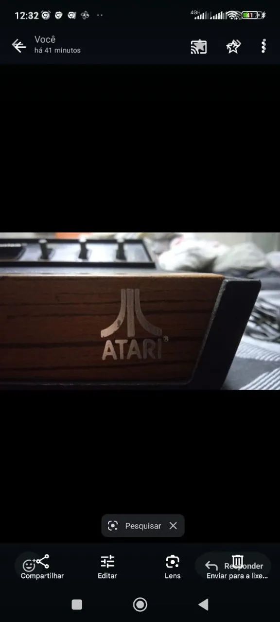 Atari 2600 Console de madeira Vídeo Game Clássico - Foto 2