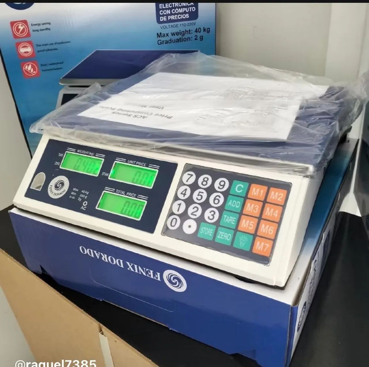 Balança comercial Digital 40KG Com bateria e energia  - Foto 2