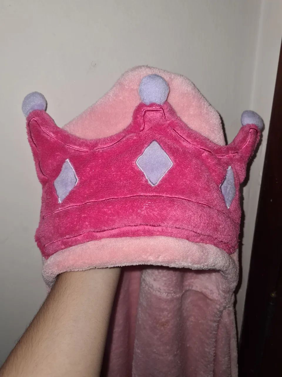 Manta com Capuz Infantil Rosa - Princesa - Foto 2