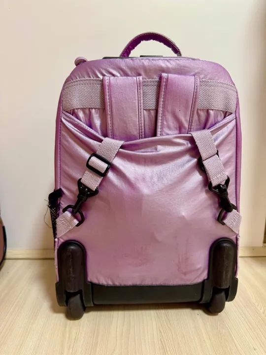 Mochila Kipling Roxo com Rodinhas - Foto 2