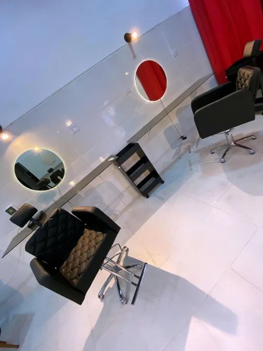 Kit 2 Cadeira Reclinável de Salão de Beleza / Barbearia (o par) - Foto 2