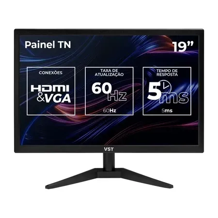 Monitor VST 19, 19 Pol, HD, 5ms, 60Hz, HDMI/VGA, VST