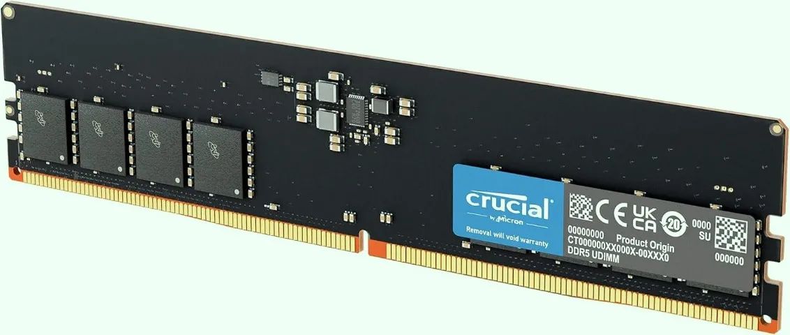 Memória RAM Crucial 32GB DDR5 5600MHz UDIMM CL46 para desktop nova