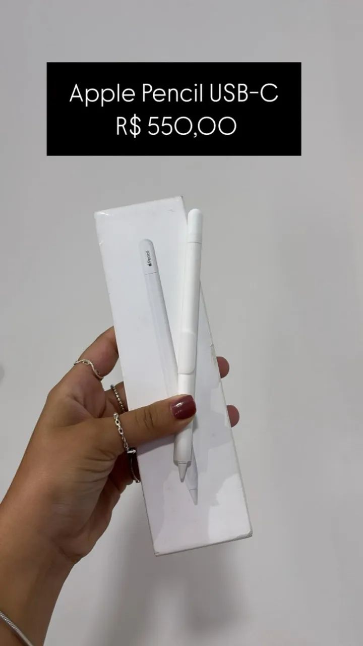 Apple Pencil USB-C / Semi Nova  R$ 550,00