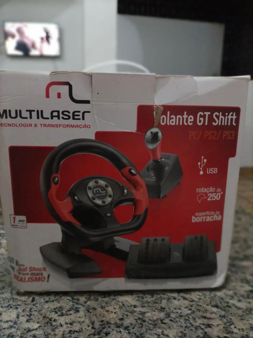 Volante gt shift pc / playstation 2 e 3 - Foto 4