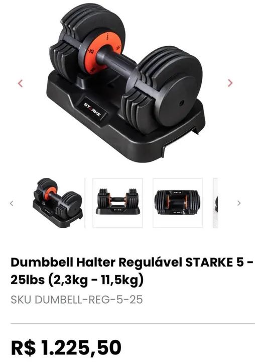 Par Halter Ajustáveis 2,3kg a 11, 5kg - Foto 2