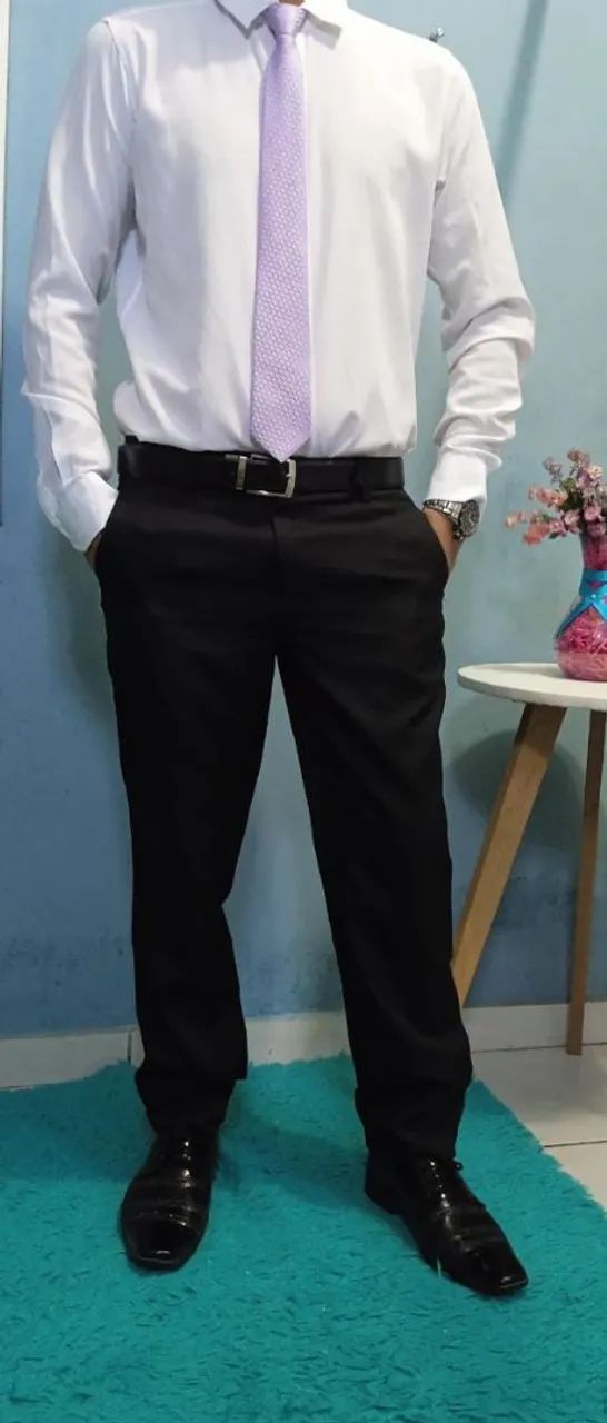 Terno preto masculino impecável ALUGUEL  - Foto 2