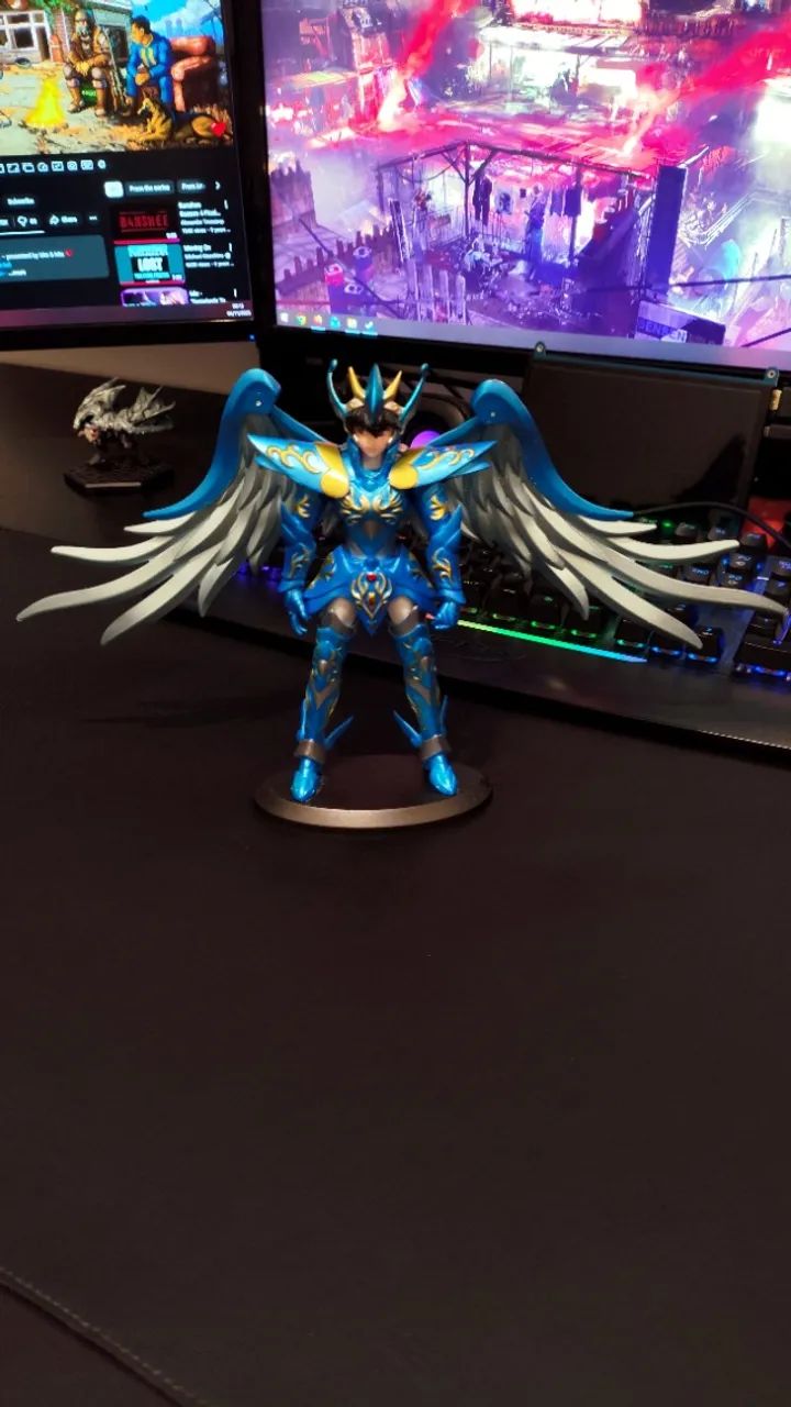 Action figure do Seiya de Pégaso armadura Divina dos Cavaleiros do Zodíaco - Foto 2