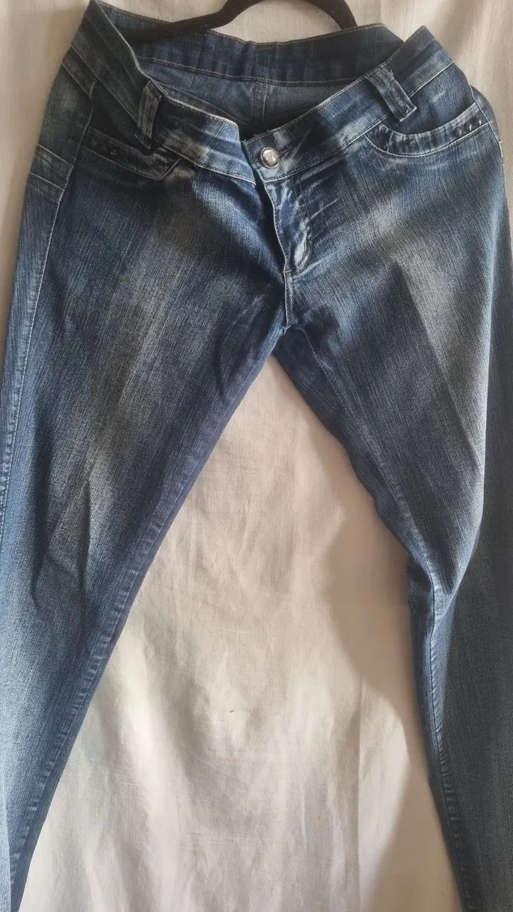 Calça jeans lavado 44  - Foto 3