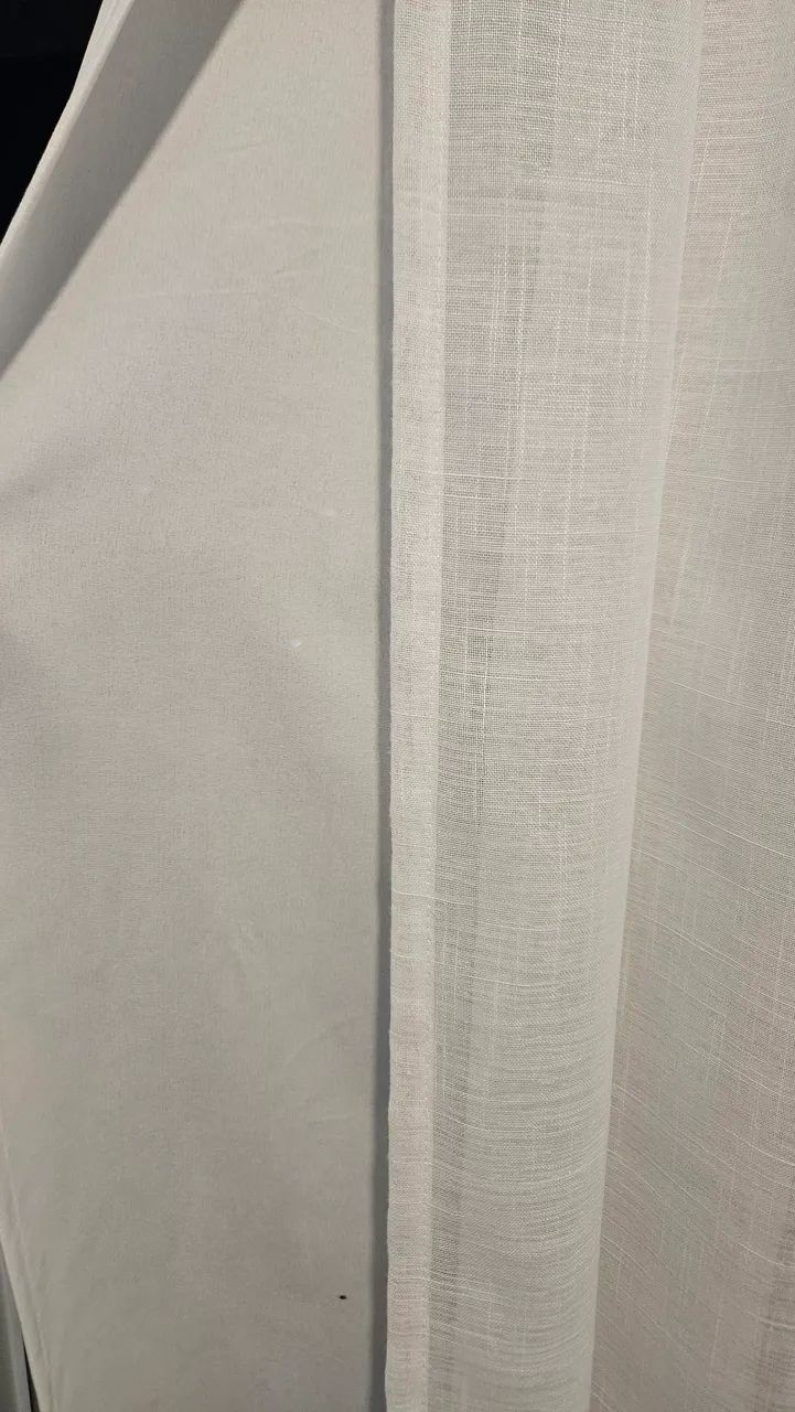 Cortina de linho e forro 3m x 2,8m branca - Foto 3