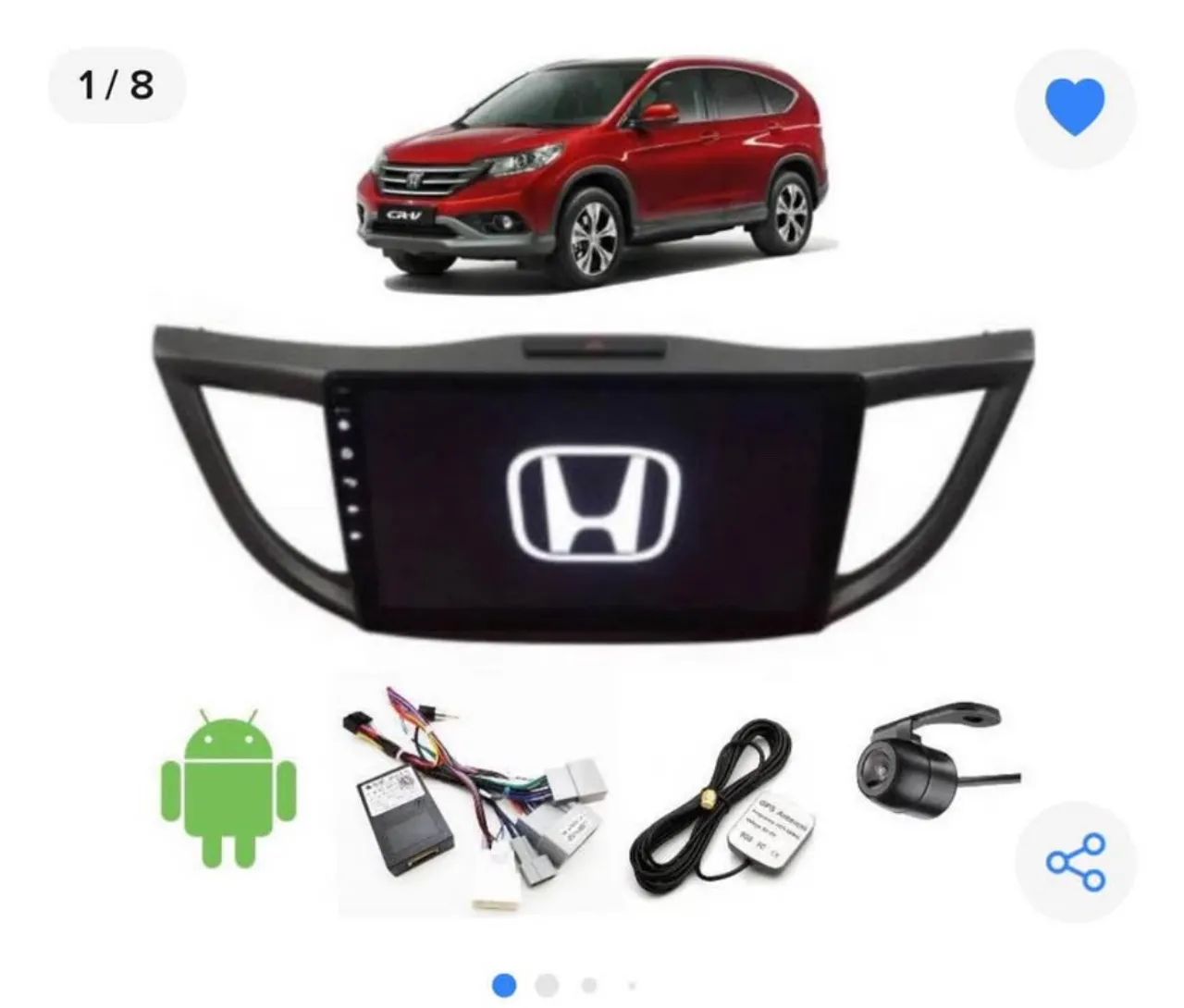 Multimídia Honda Crv 2012/2013/2014/2015/2016