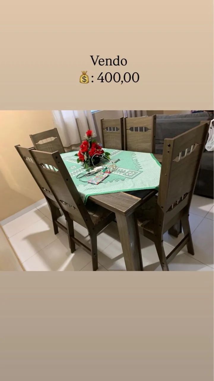 Mesa de Jantar 6 Cadeiras