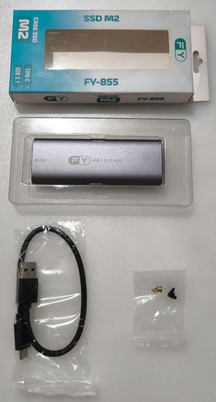 Case Adaptador SSD M.2 NGFF para USB 3.1 Tipo-C FY-855  - Foto 3