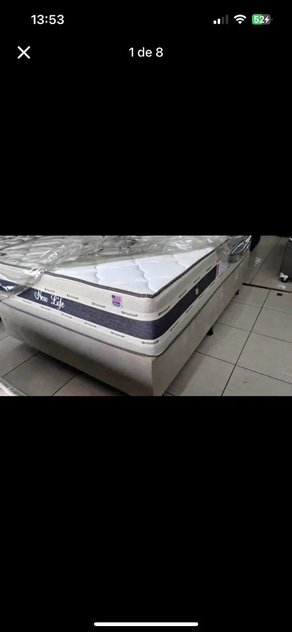 Cama box colchão e base hoje