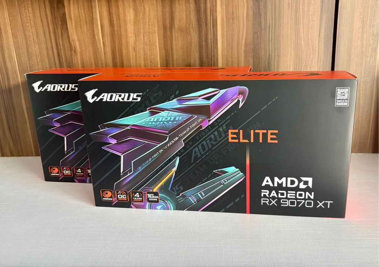 Placa de Vídeo Gigabyte AORUS RX 9070 XT Elite 16GB GDDR6 NOVA