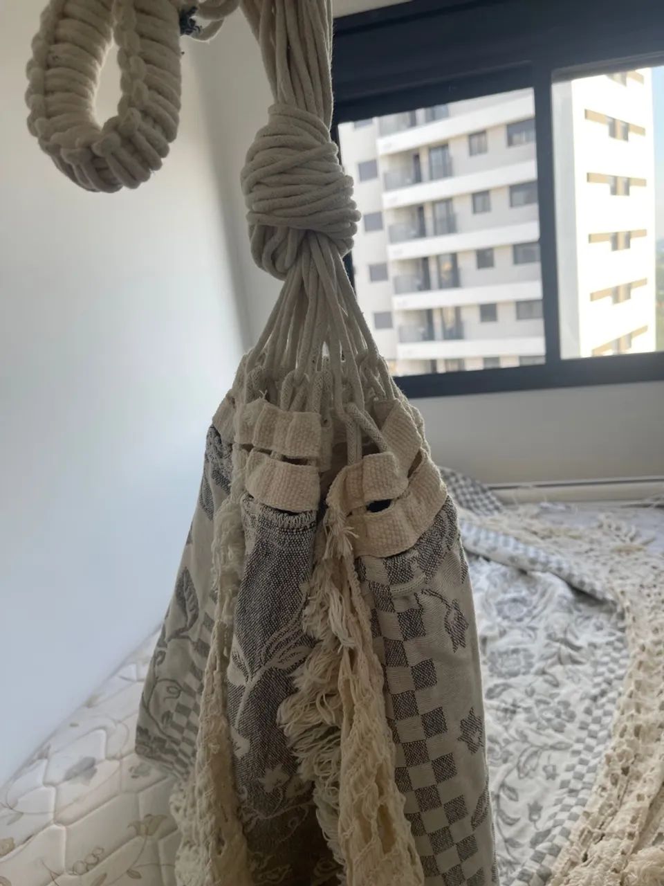 Rede casal bordada (nunca usada) - Foto 2