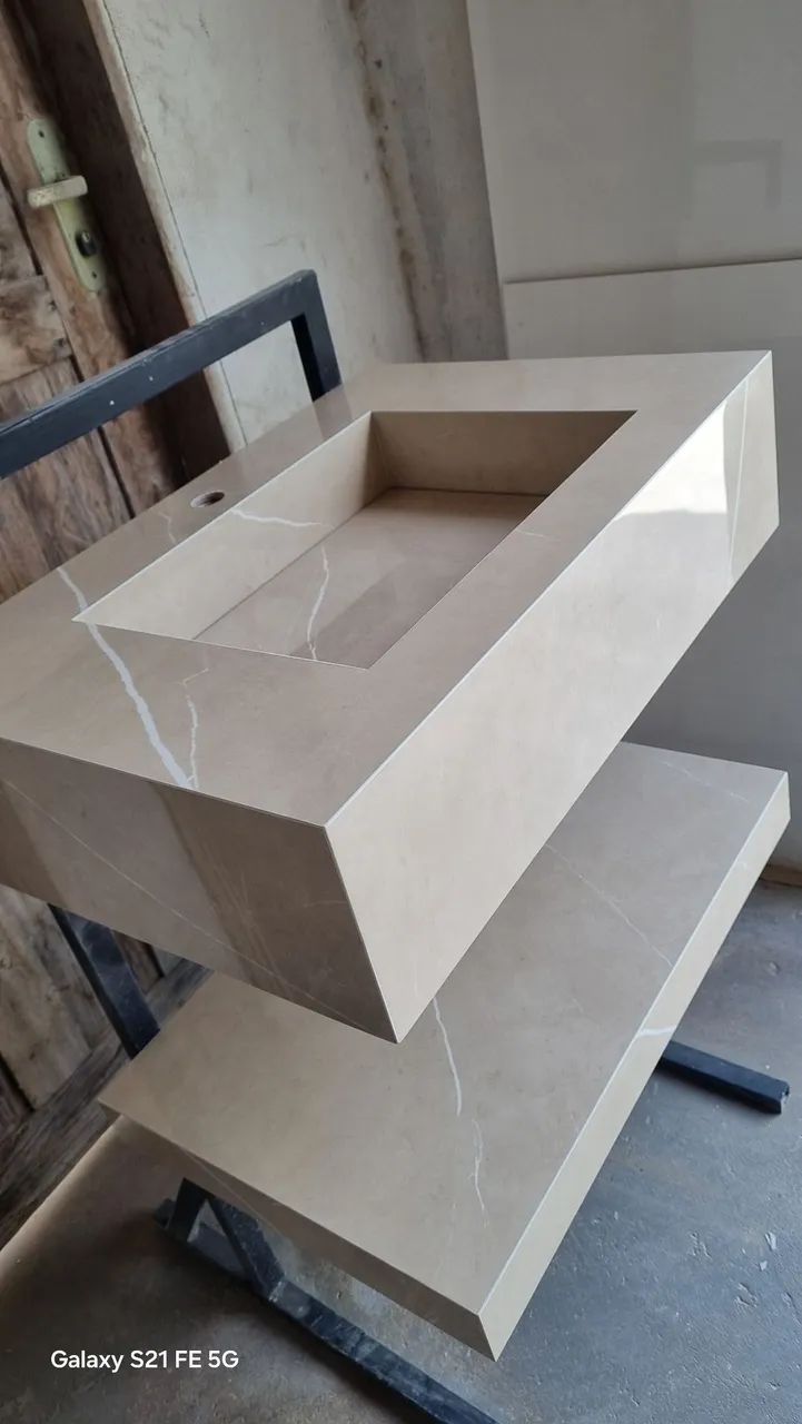 Pia lavatorio de porcelanato 62x40  - Foto 2
