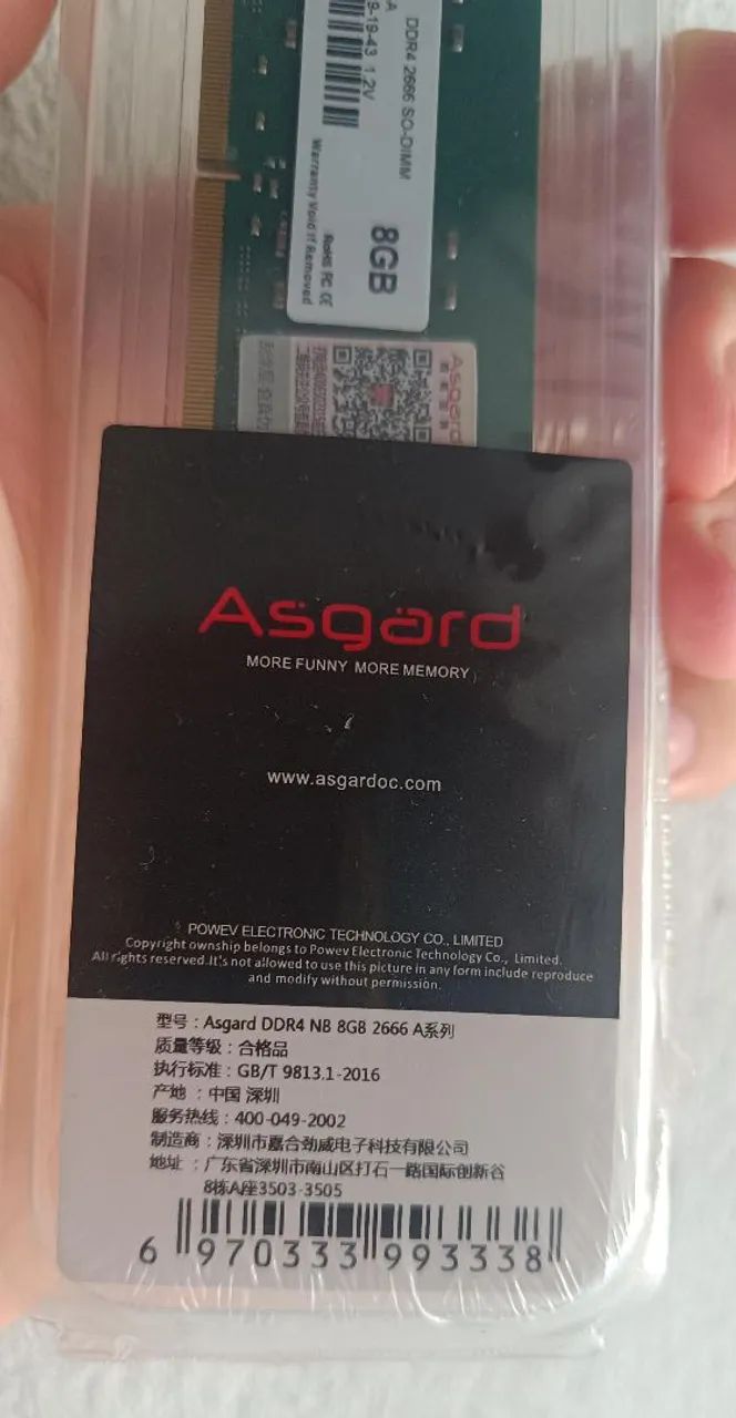 Memória RAM 8GB Asgard Notebook  - Foto 2