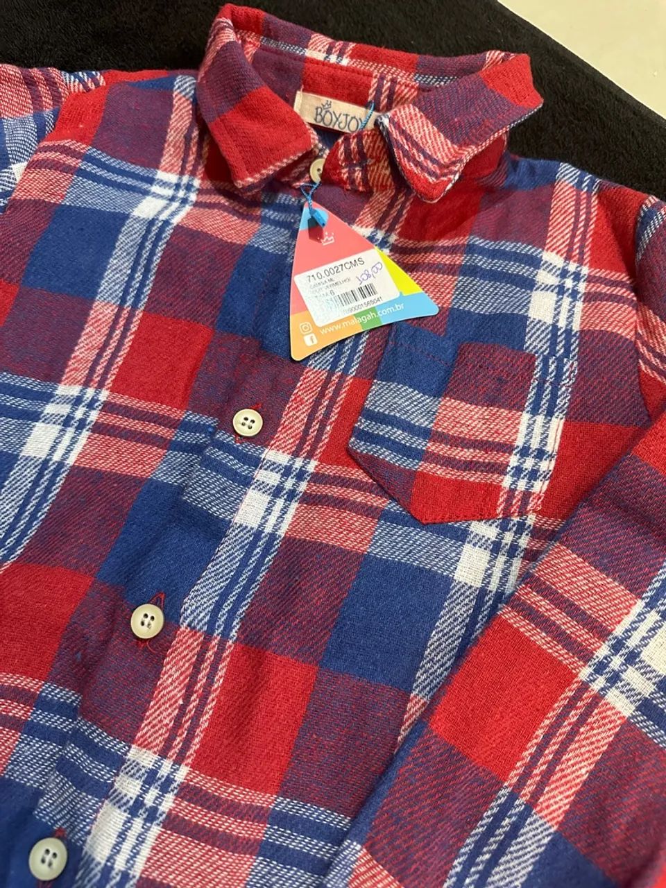 Camisa xadrez flanela da TAM 6 anos  - Foto 3