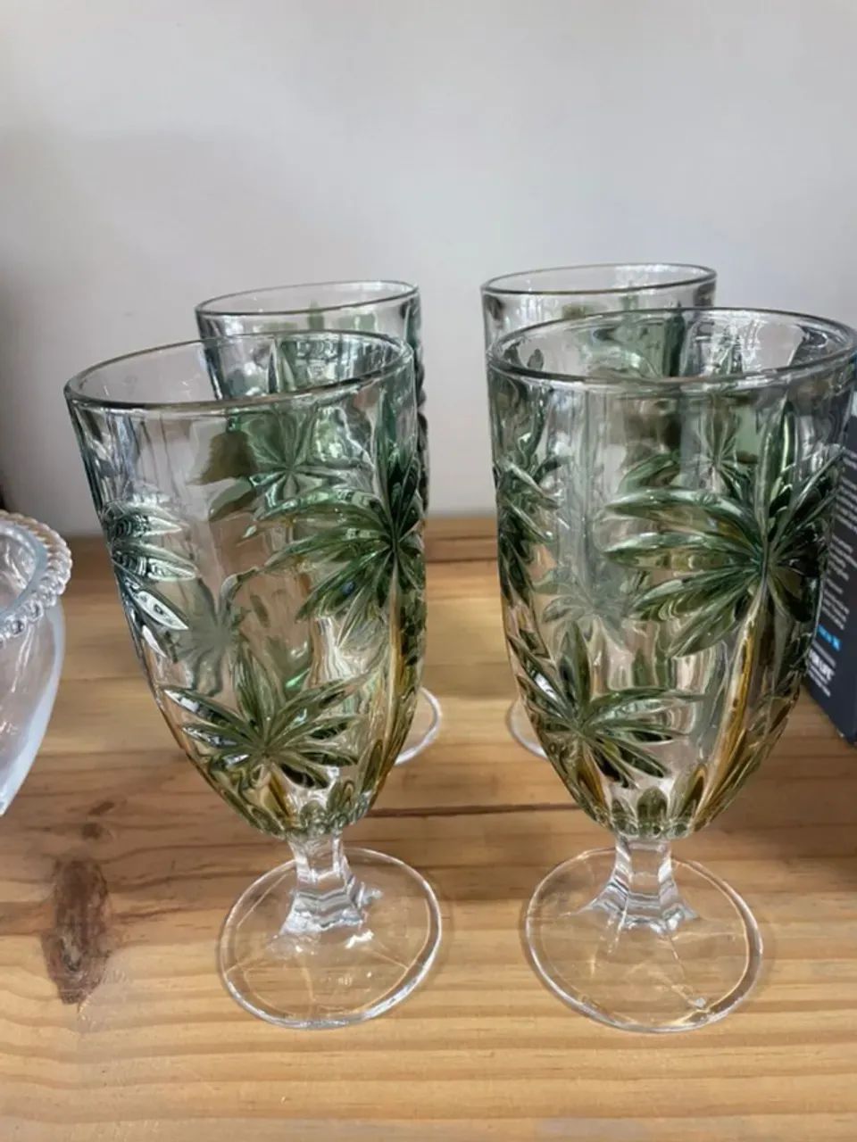 Conjunto Taças De 450ml Cristal Wolff Palm Tree Coqueiros