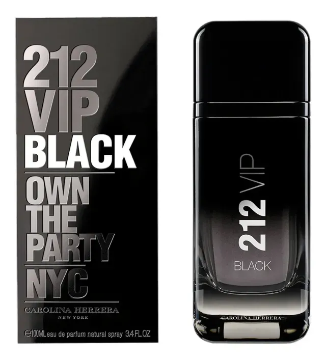 Carolina Herrera 212 VIP Black EDP 100ml Masculino - Novo, Original
