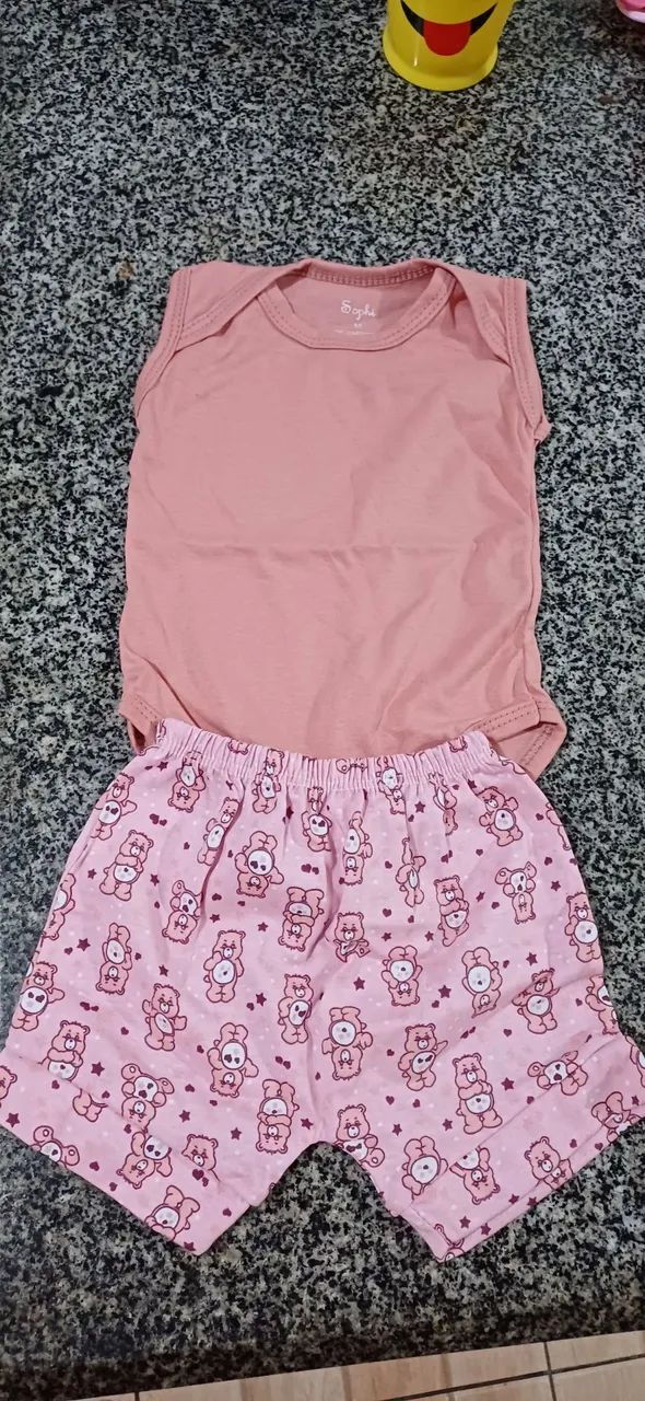 Conjunto Body e Shorts Infantil 