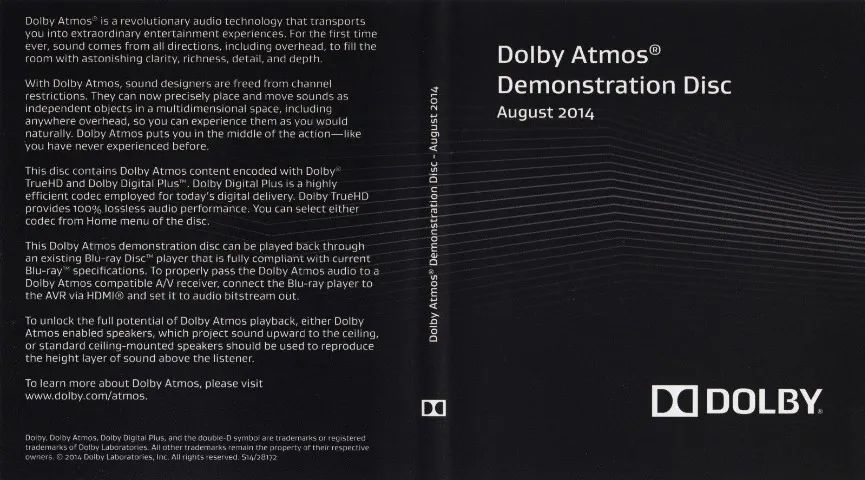 Coleção Blu-ray Atmos Demo Disc 04 Vol 2014/2015/2016/2018 - Foto 2