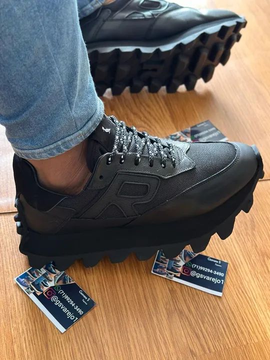 Tênis Reserva yankee Airton senna Preto com Detalhes Amarelos - Foto 2