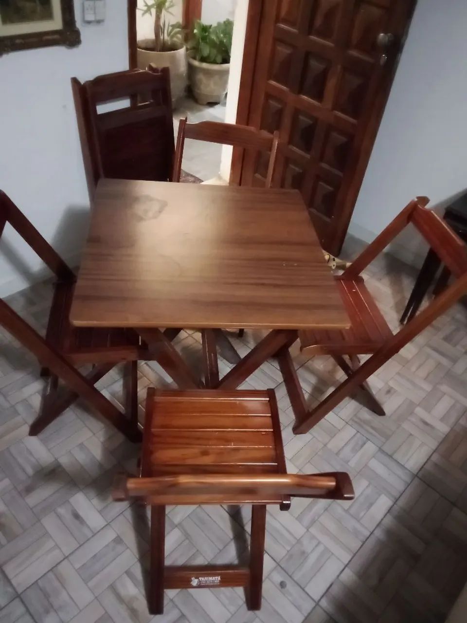 Mesa de Jantar Dobrável em Madeira - Foto 2