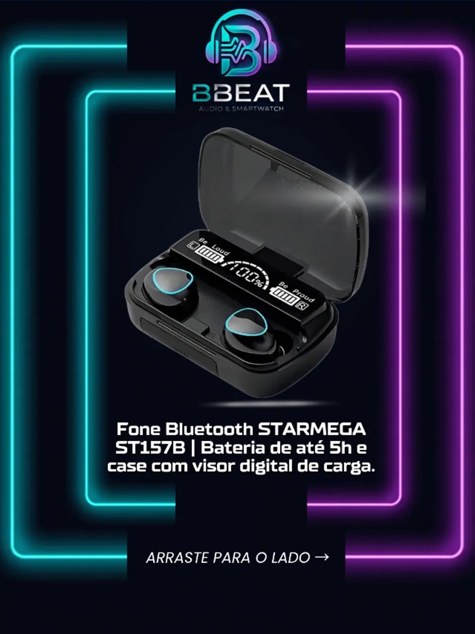 Fone de ouvido bluetooth