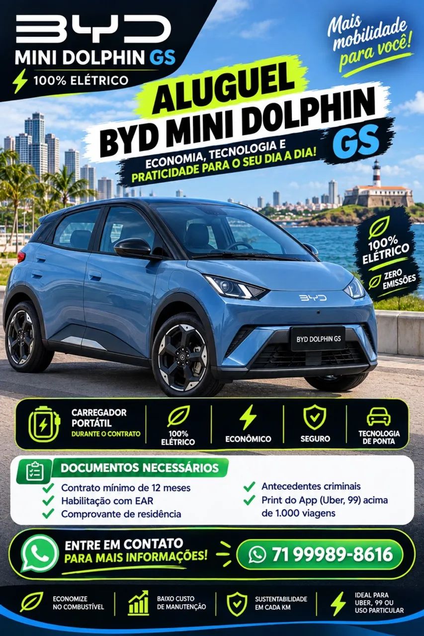 Aluguel mini Dolphin - 0km