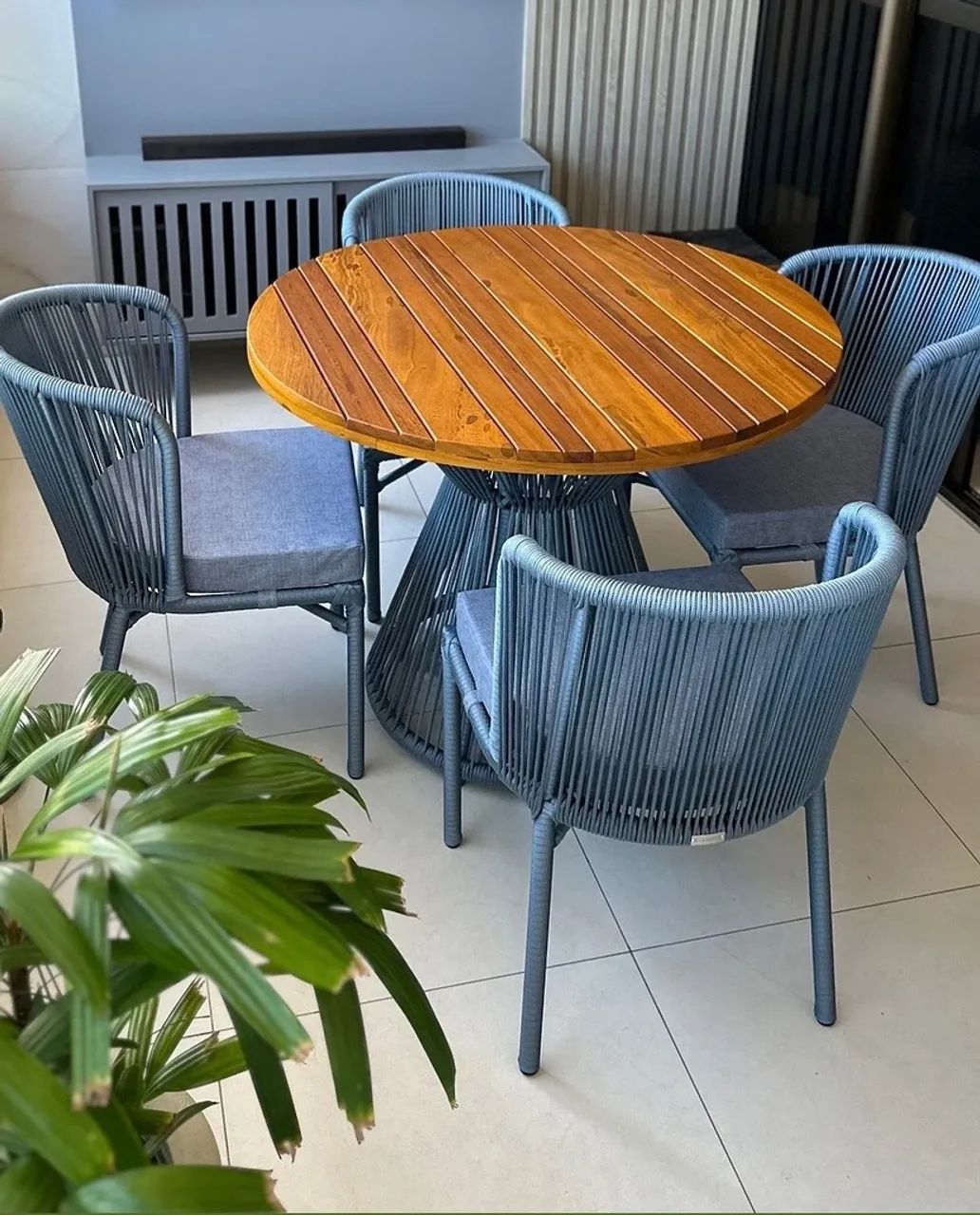 Conjunto de mesa para varanda