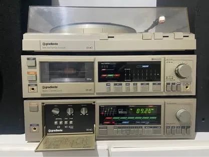 Som Modulado Gradiente, Receiver, Tape Deck(toca fitas), Pick Up(toca discos)